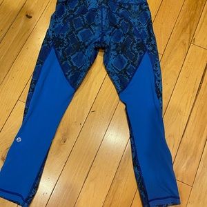 Lululemon blue snakeskin leggings